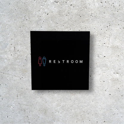 REST ROOM-room plate-