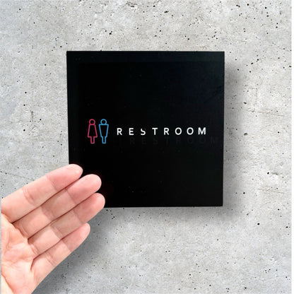 REST ROOM-room plate-